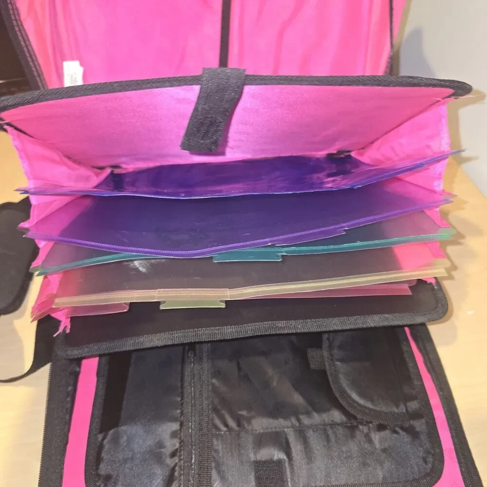 Case It  Binder Full Zipper with Handle and  Shoulder Strap 3 Rings